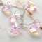 Pink Aurora Borealis Faceted Glass Heart Beads, 14mm by Bead Landing™